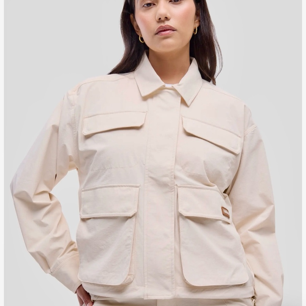 Elegant Cream Utility Jacket for Women